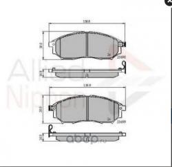 Колодки передние NISSAN/INFINITI/RENAULT для Sumitomo ADB 31524