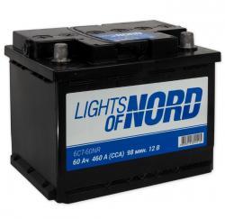 Аккумулятор Lights of Nord 60 А/ч Обратная EN460 А 242x175x190 6CN-60NR