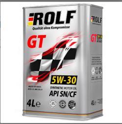 Масло моторное ROLF GT 5W30 синтетическое 4 л 322228