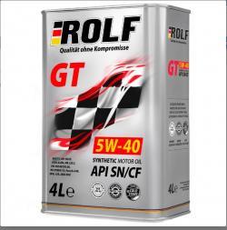 Масло моторное ROLF GT 5W40 синтетическое 4 л 322229