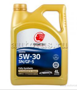 Масло IDEMITSU GAZOLINE 5W30 F-S SN/GF-5  моторное синтетическое 4 л