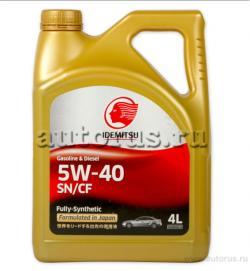 Масло IDEMITSU F-S 5W40 SN/CF  4л моторное синтетическое 4 л