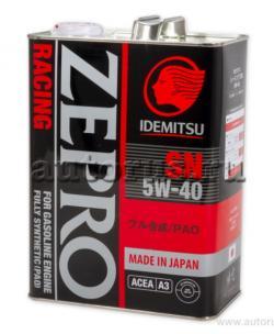 Масло IDEMITSU ZEPRO Racing 5W40 моторное синтетическое 4 л