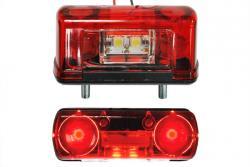 Подсветка номера LED 24V красная 4-LED, EURO