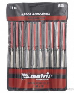 Набор надфилей алмазных 140 х 70 х 3 мм, 10 шт Matrix Master 15835 MATRIX 15835