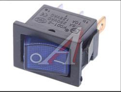 Выключатель клавиша 12V 15A синий с подсветкой мини REXANT   36-2171