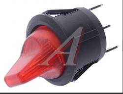 Выключатель клавиша 12V 16A круглый красный с подсветкой REXANT   36-2590