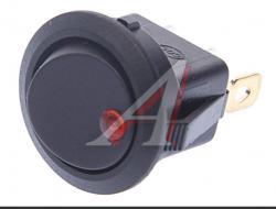 Выключатель клавиша 12V 16A круглый с красной подсветкой REXANT   36-2580