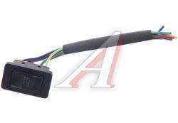 Выключатель клавиша 12V 20A стеклоподьемника черный с подсветкой и проводом REXANT   36-4430