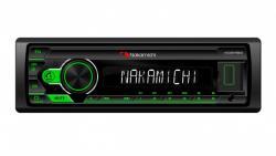 Автомагнитола Nakamichi NQ511BG 1 din, USB, AUX, Bluetooth, 50x4 Вт,зел.