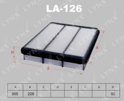 Фильтр воздушный TOYOTA LAND CRUISER 120 3.0D   LYNXauto LA-126