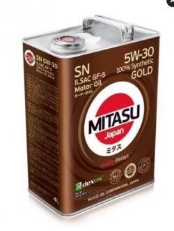 Масло моторное Mitasu GOLD SN 5W-30 синтетическое 4 л MJ1014