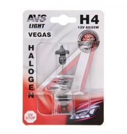 Лампа 12V H4 60/55W P43t блистер (1шт.) AVS   A78482S