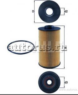 Фильтр масляный KNECHT/MAHLE OX152/1D