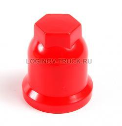 Колпачок на гайку (пластик) 32 высокая / Красный(20434)