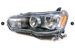 Фара MITSUBISHI LANCER X 07-16 LH под электрокорректор (Евросвет)
