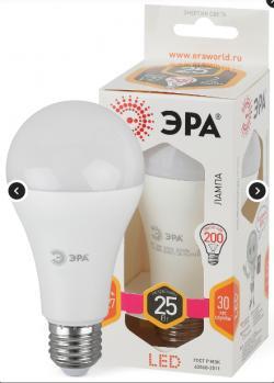 Лампочка светодиодная ЭРА STD LED A65-25W-827-E27 E27 / Е27 25Вт груша теплый белый свет ERA Б0035334