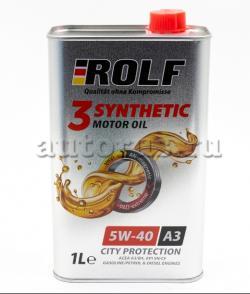 Масло моторное ROLF 3-SYNTHENIC 5W-40 ACEA A3/B4 синтетическое 1 л 322552