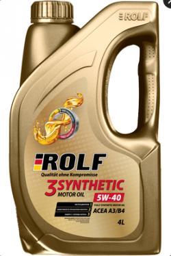 Масло моторное ROLF 3-SYNTHENIC 5W-40 ACEA A3/B4 синтетическое 4 л 322551