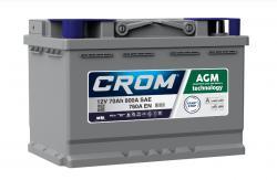 Аккумулятор CROM AGM 70 А/ч Обратная 278x175x190 EN760 А