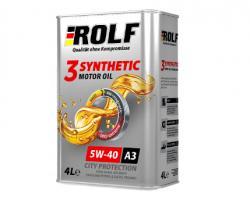 Масло Rolf 3-Synthetic 5/40 ACEA A3/B4 синтетическое  4 л 322551