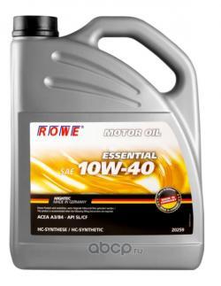Масло моторное ROWE ESSENTIAL 10W-40 A3/B4, SL/CF синтетическое 4 л