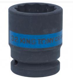 Головка торцевая ударная двенадцатигранная 3/4, 32 мм KING TONY 653032M