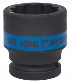 Головка торцевая ударная двенадцатигранная 3/4, 36 мм KING TONY 653036M