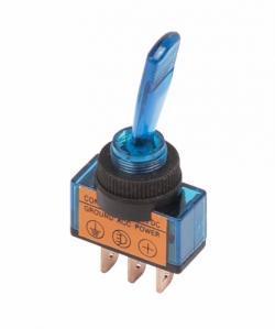 Тумблер 12V 20А (3c) ON-OFF однополюсный с синей подсветкой REXANT