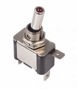 Тумблер 12v, 20A,однополюсный с красной подсветкой ONOFF REXANT 36-4330
