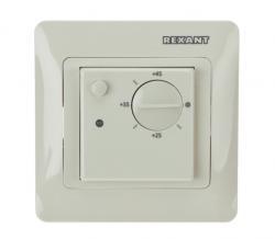 Терморегулятор механический RX-308G бежевый (совместим с Schneider серии Glossa, Atlas, Sedna, W59) 51-0826