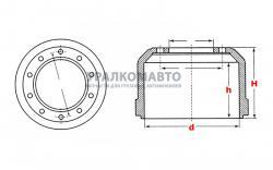 Барабан тормозной задний J6   FAW   3502571-A0E