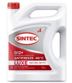 Антифриз (-40) красный Sintec LUXE G12+   5кг. артикул 614503  /кор.4шт./