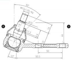Опора шаровая нижняя L=R CHEVROLET Aveo 1.2-1.5 05> GANZ GIL06919