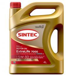 Масло моторное Sintec 5W-30 ExtraLife 7000 A3/B4 SL/CF синтетическое 4 л
