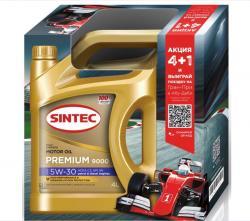 Масло моторное Sintec 5W-30 Premium 9000 C3 синтетическое 4 л АКЦИЯ 4 +1