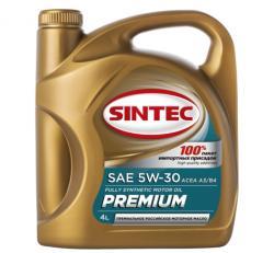 Масло моторное Sintec 5W-30 премиум ACEA A3/B4 синтетическое 4 л