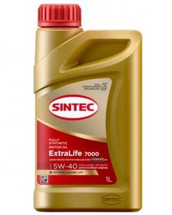 Масло моторное Sintec 5W-40 ExtraLife 7000 A3/B4, SN/CF синтетическое 1 л