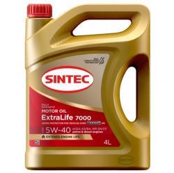 Масло моторное Sintec 5W-40 ExtraLife 7000 A3/B4, SN/CF синтетическое 4 л