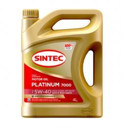 Масло моторное Sintec 5W-40 Platinum 7000 ACEA A3/B4 синтетическое   4 л