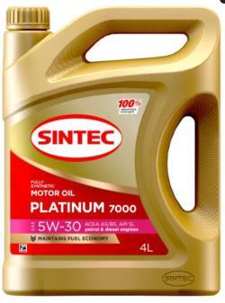 Масло моторное Sintec 5W-30 Platinum 7000 ACEA A5/B5 синтетическое 4 л / 5W30