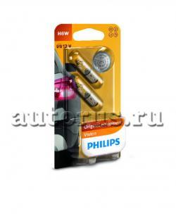 Лампа h6w 12v 6w bax9s Philips (компл.blister 2шт)