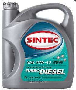 Масло моторное Sintec 10W-40 Turbo Diesel API CF-4/CF/SJ п/синтетическое   5 л / 10W40