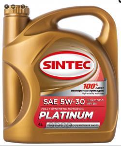 Масло моторное Sintec 5W-30 платинум API SN, ILSAC GF-5 синтетическое  5 л / 5W30