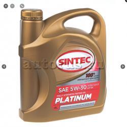 Масло моторное Sintec 5W-30 платинум API SP, ACEA C2/C3 синтетическое 4 л / 5W30