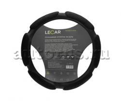 Оплетка на руль , 6 спонжевых подушечек, М (38 см.), цвет черный LECAR LECAR000025208