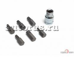 Набор бит Torx  7 пр. Т25-55 L=30 мм Сервис Ключ