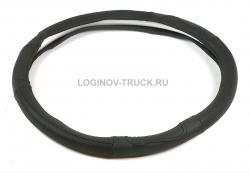 Оплетка на руль SCANIA, IVECO, Паз (47см) черн.(16938)