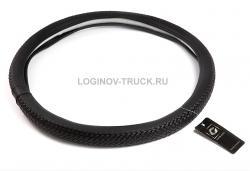 Оплетка на руль SCANIA, IVECO, Паз (47см) черн.(21880)