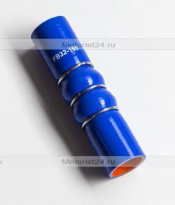 Патрубок силиконовый демпфер, усиленный d032 (d32, L160 гофрированный)